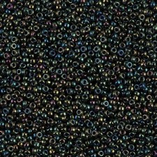 Miyuki rocailles Perlen 15/0 - Metallic forest green iris 15-453
